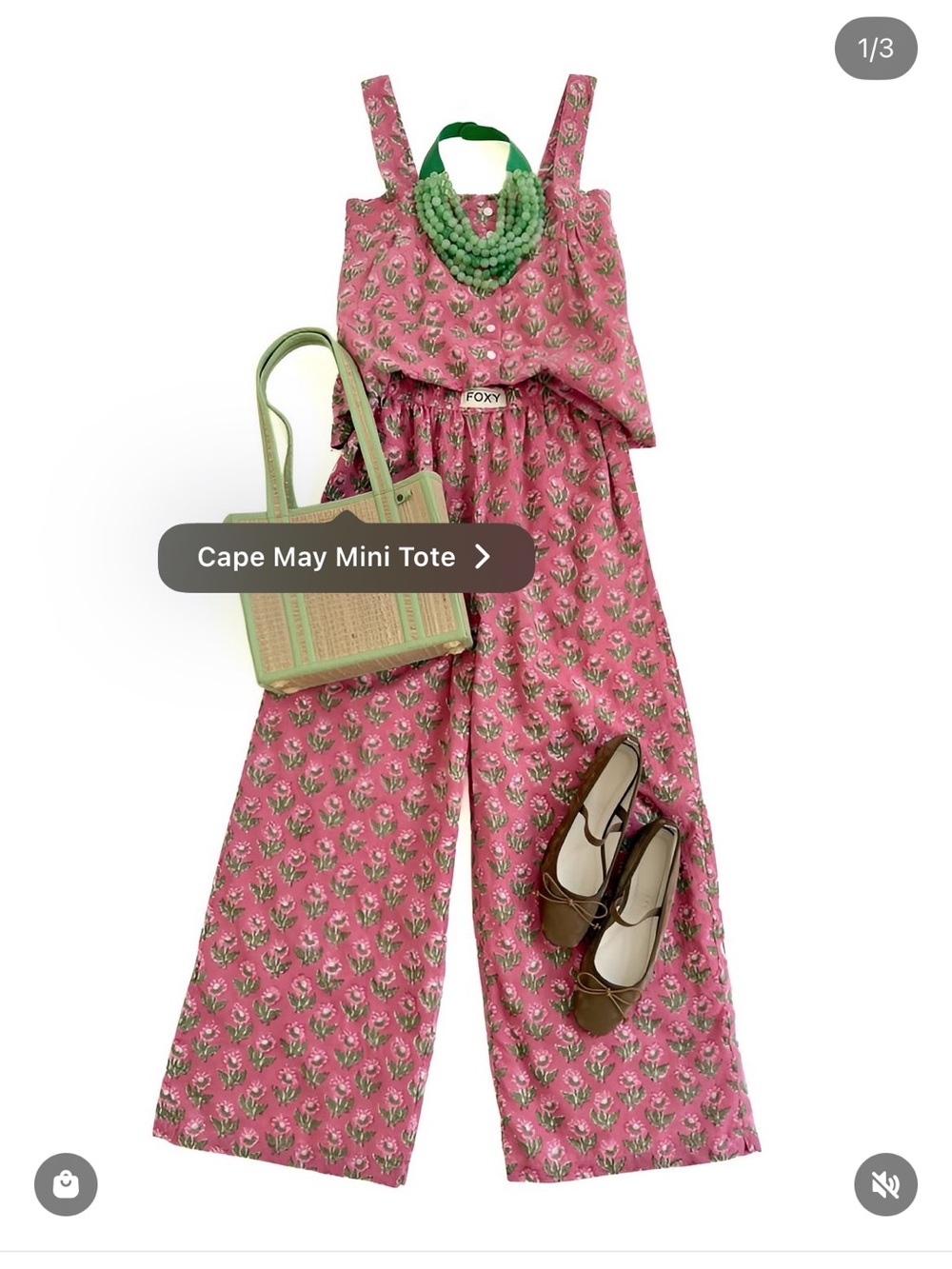 Fox Pink Floral Wide-Leg Pant Set